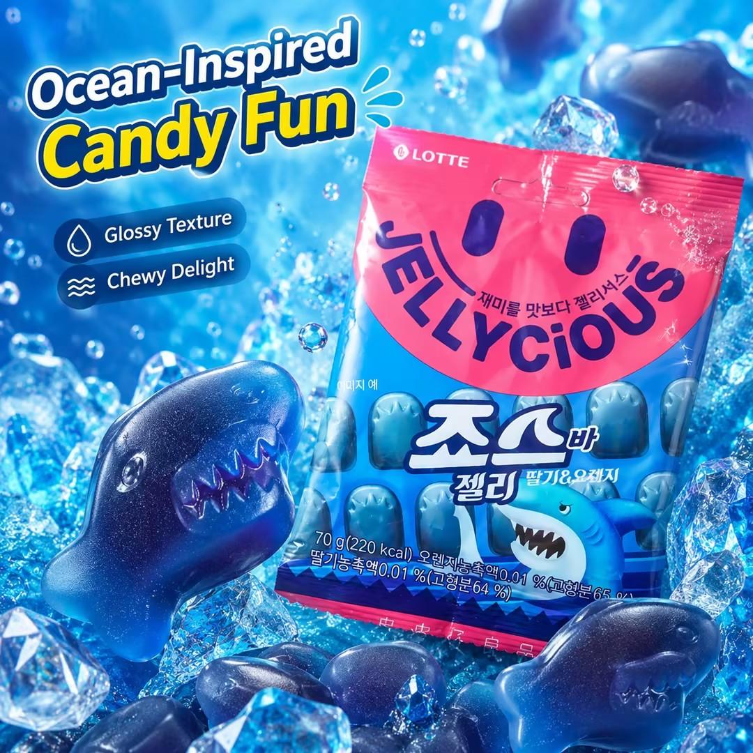Lotte Shark‑Shaped Gummy Candy 70g