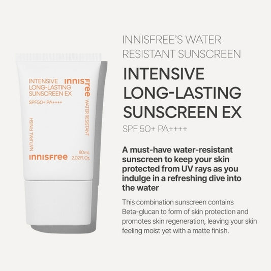 Innisfree Intensive Long-Lasting Sunscreen EX 60ml  water-resistant moisturizing