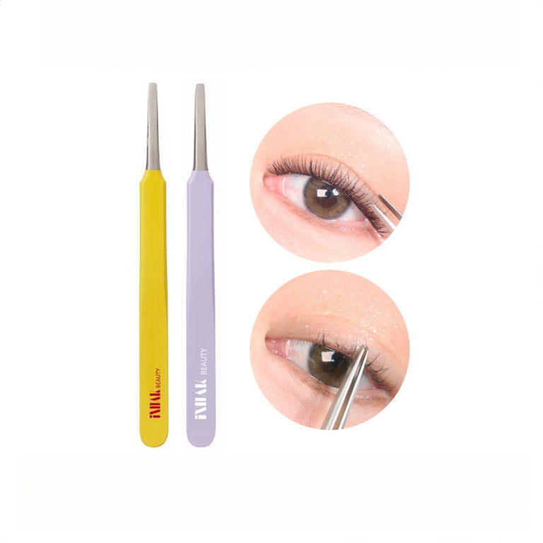 INHAK Round Tip Tweezer | eyelash comb eye lash makeup Tools Curler idol 40g