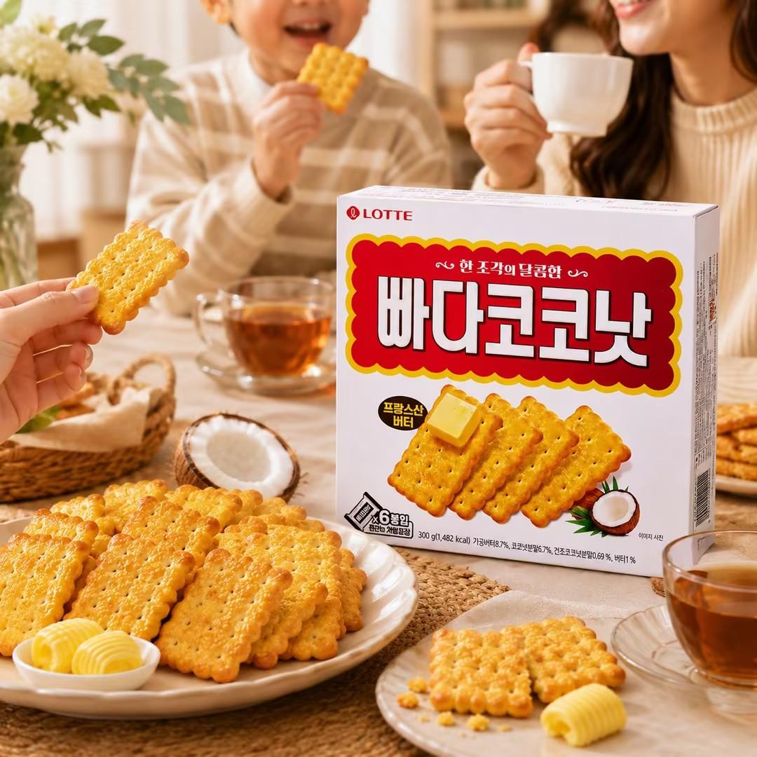 Lotte Butter Coconut Crispy Biscuits 300g