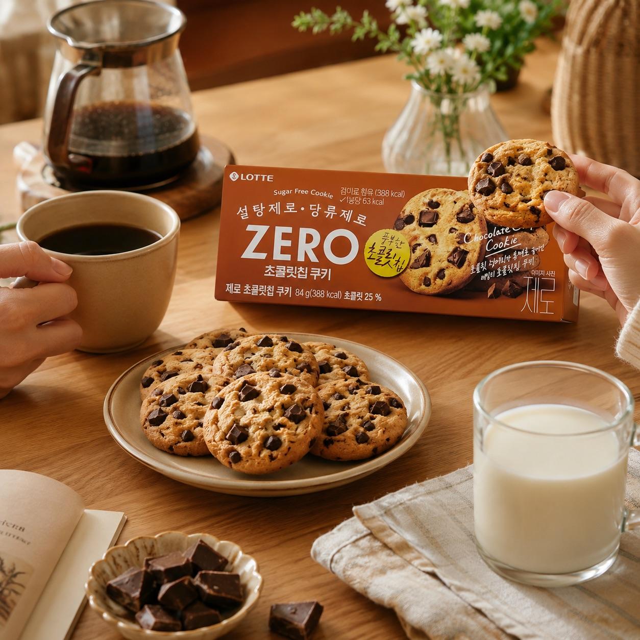 Lotte ZERO Compound‑co‑co Butter Chocolate Cookies 84g