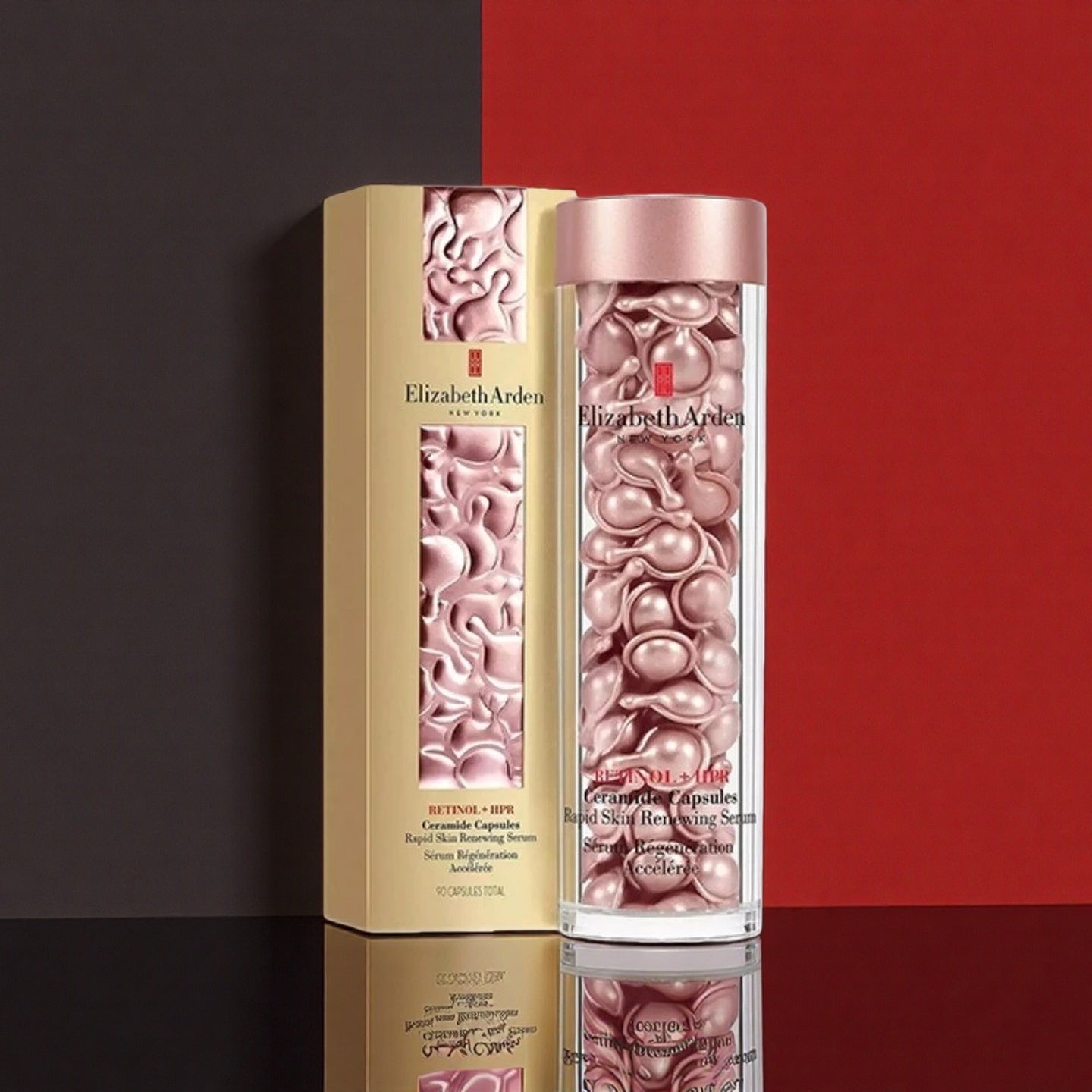 Elizabeth Arden Retinol + HPR Ceramide Rapid Skin Renewing Anti-Aging Face Serum Capsules 60/90/120粒
