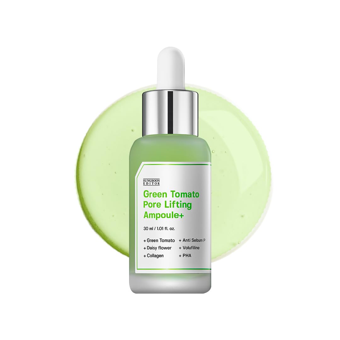 SUNGBOON EDITOR Green Tomato Pore Lifting Ampoule 30ml,Hydrating & Firming Care for Sensitive Skin