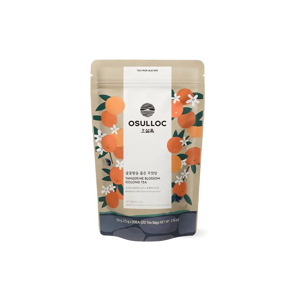 OSULLOC Tangerine Blossom Oolong Tea, 2.5g×20 Tea Bags 50g