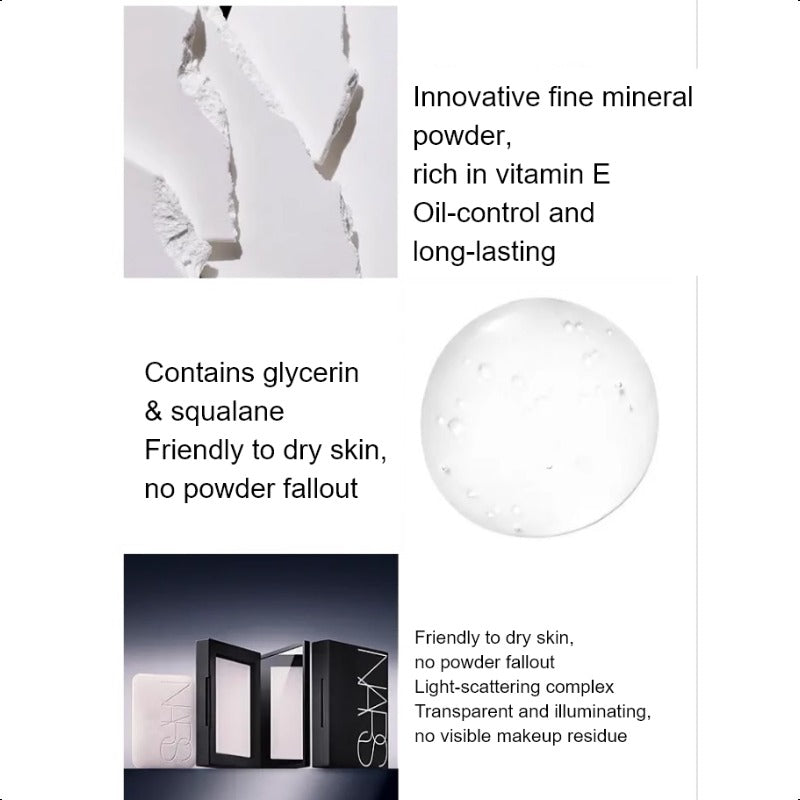 NARS Light Reflecting Pressed Powder Shrink Pores and Control Oil 10g & 3g Sample