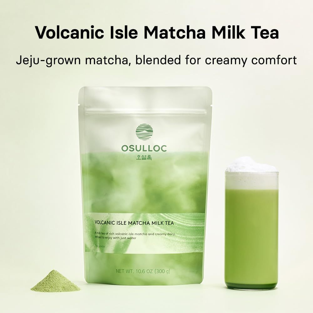 OSULLOC 济州火山抹茶拿铁粉 300克 韩国进口速溶抹茶奶茶粉家庭大包装24.98