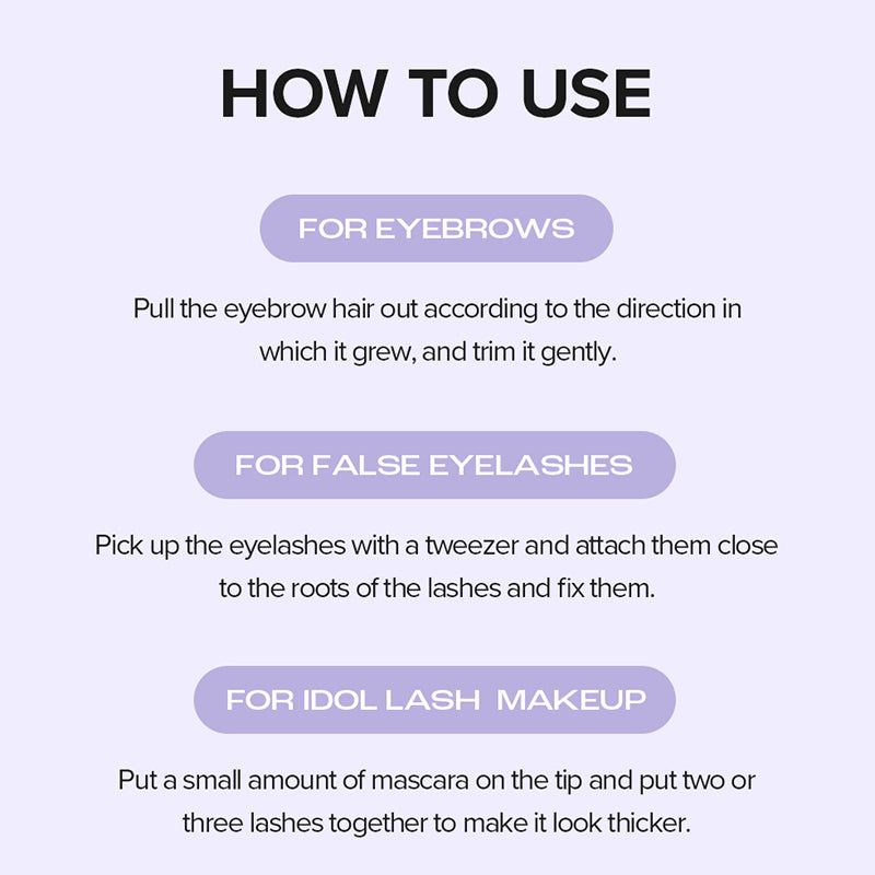 INHAK Round Tip Tweezer | eyelash comb eye lash makeup Tools Curler idol 40g