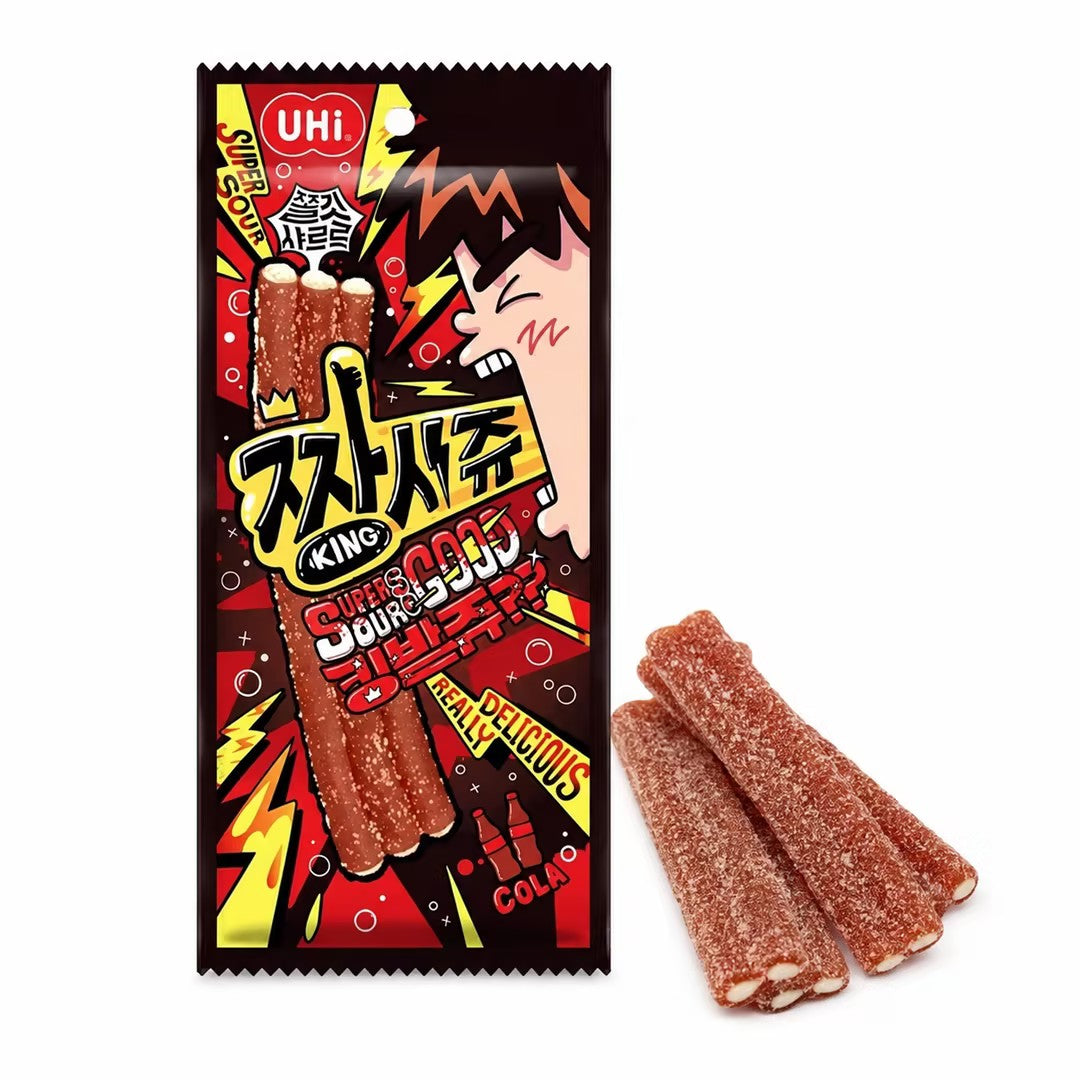 YEM Cola‑Flavor Sour Strip Gummy Candy 40g cola‑flavor sour chewy snacks