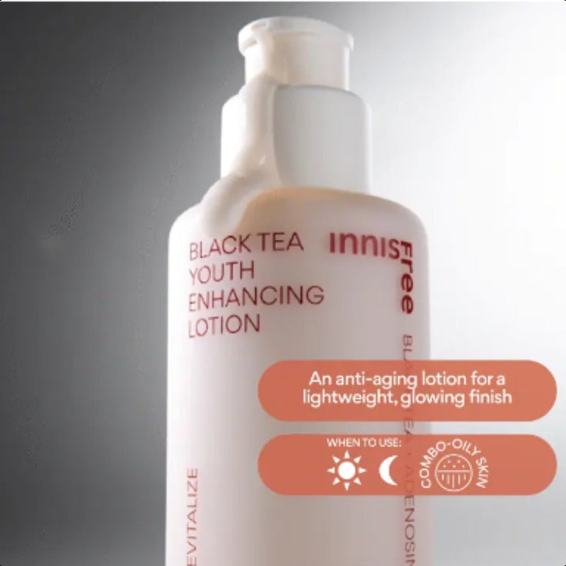 Innisfree New Black Tea Youth Enhancing Elastic Lotion, 170ml,