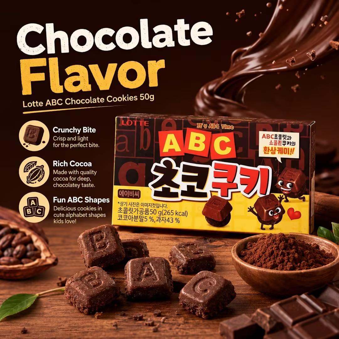 Lotte ABC Chocolate Cookies 50g