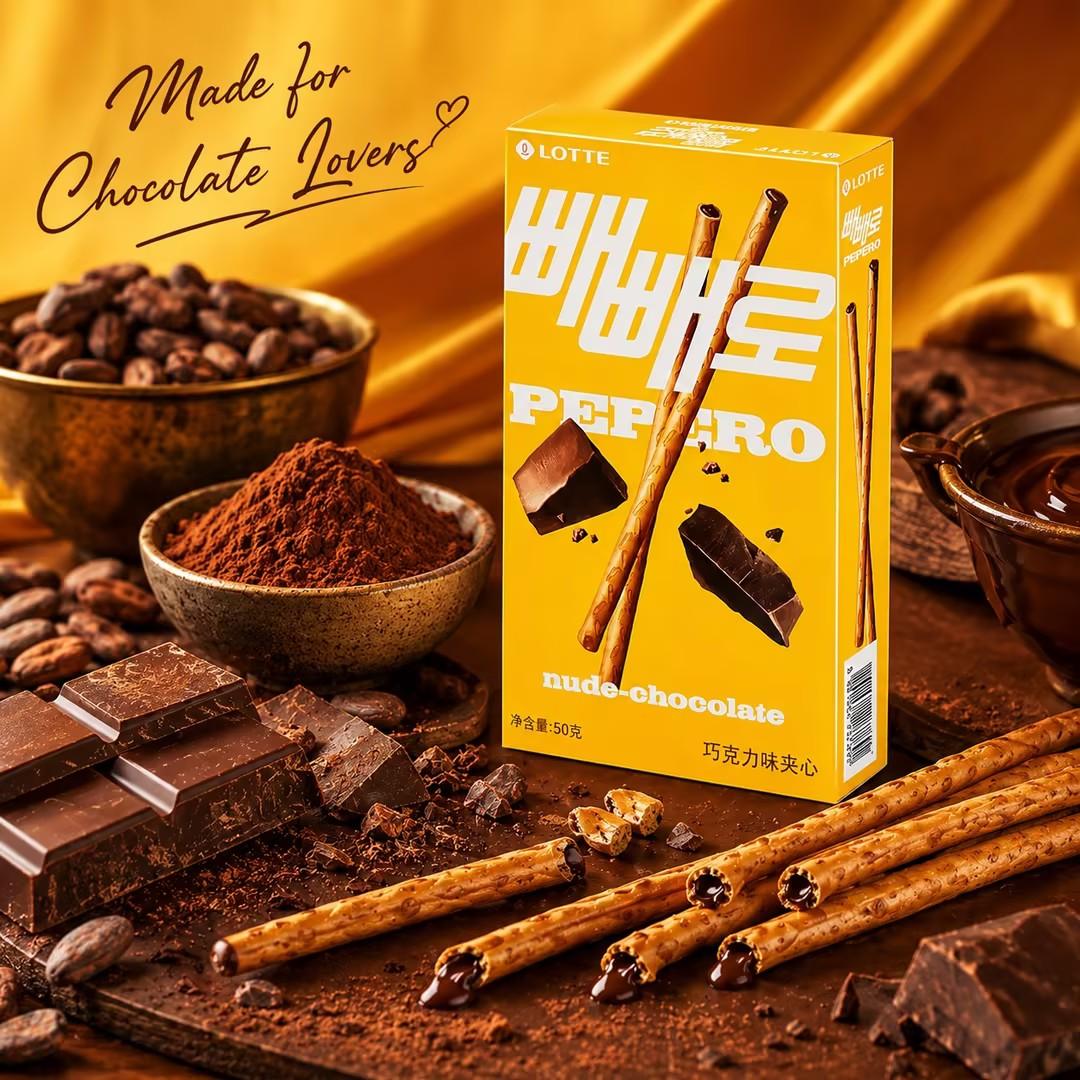 Lotte Pepero Chocolate Filled Biscuit Sticks 45g