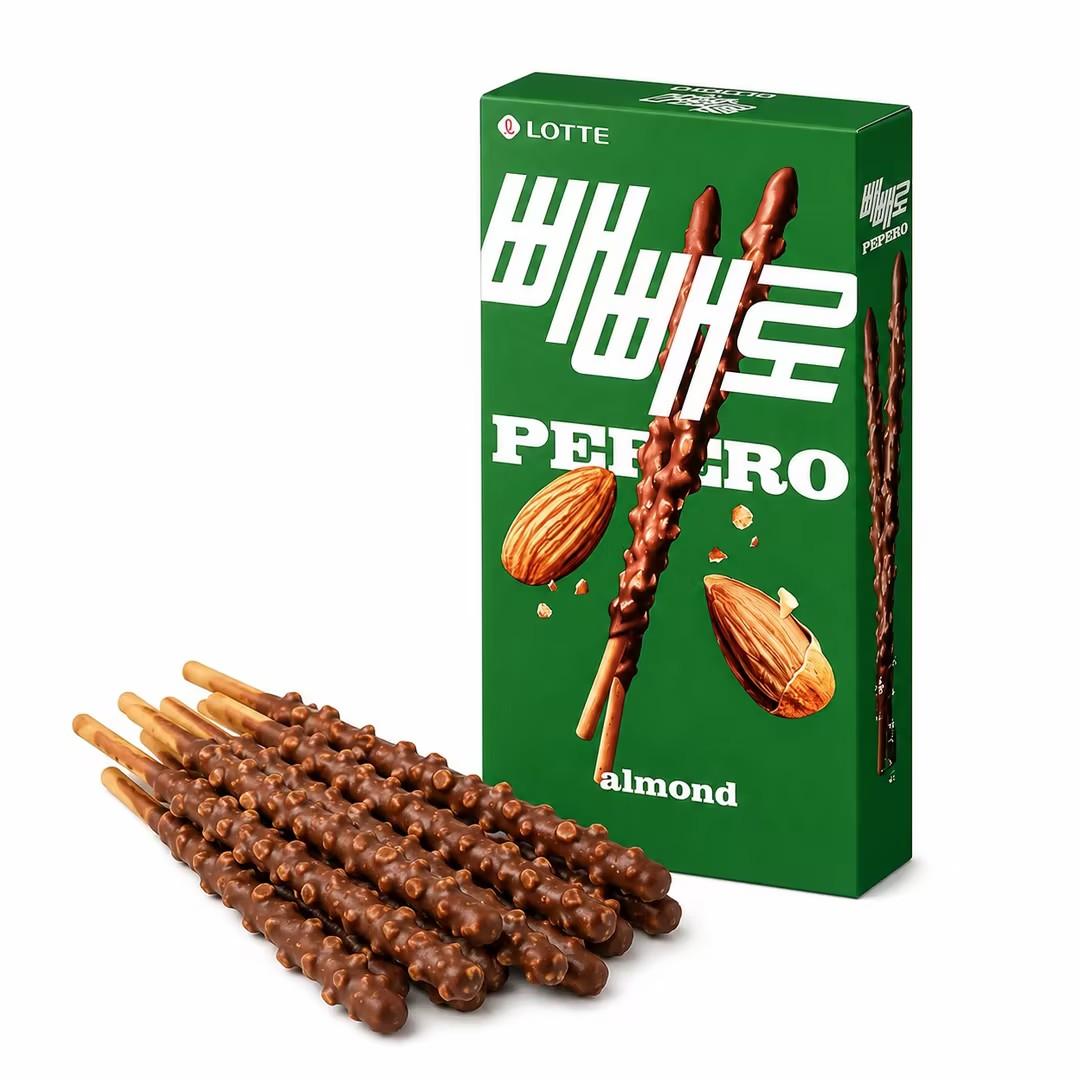 Lotte Pepero Almond Chocolate Biscuit Sticks 32g