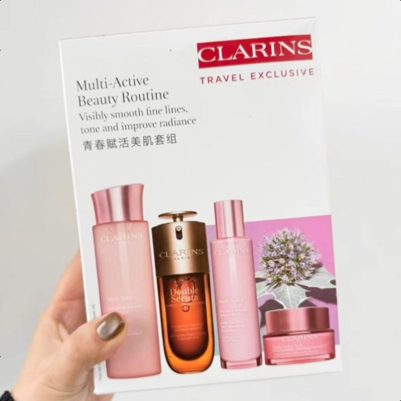 Clarins Travel Exclusive essence（200ml）+ Double Serum （50ml）+Emulsion（50ml）+Cream (50ml)
