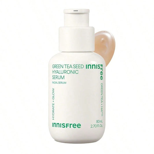 Innisfree Green Tea Seed Hyaluronic Serum With Panthenol And Niacinamide, Korean Face Serum For Hydration And Glow