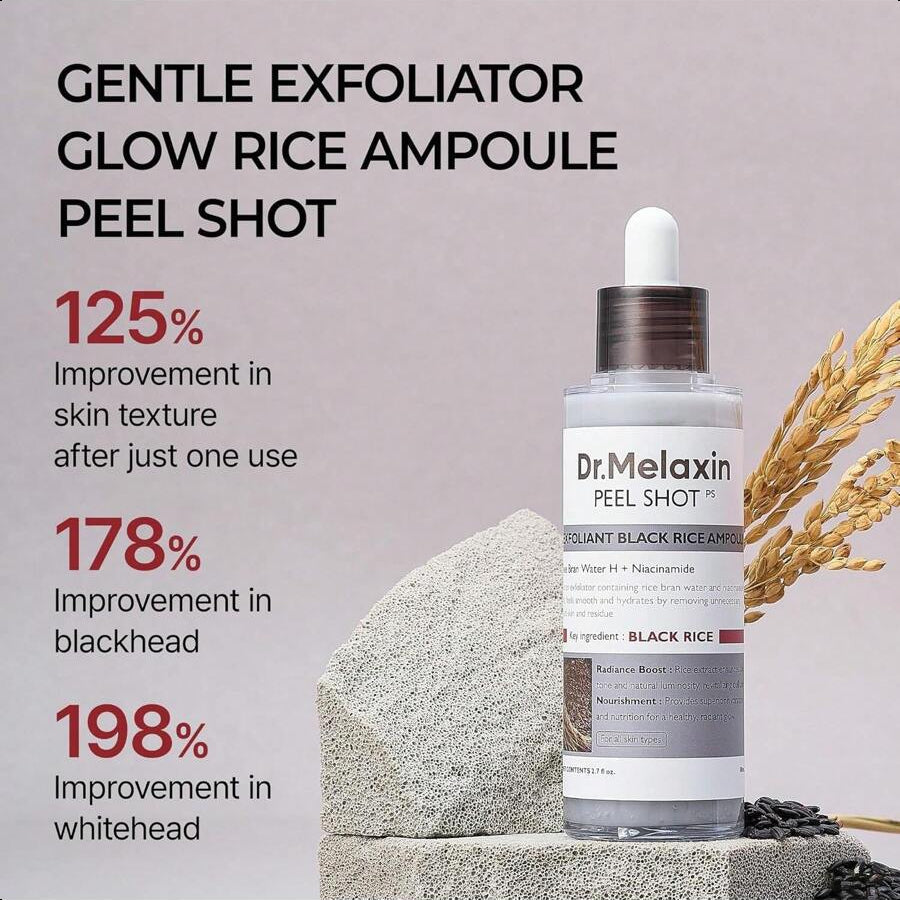 Dr.Melaxin Peel Shot Glow Black Rice Peeling Ampoule 80ml