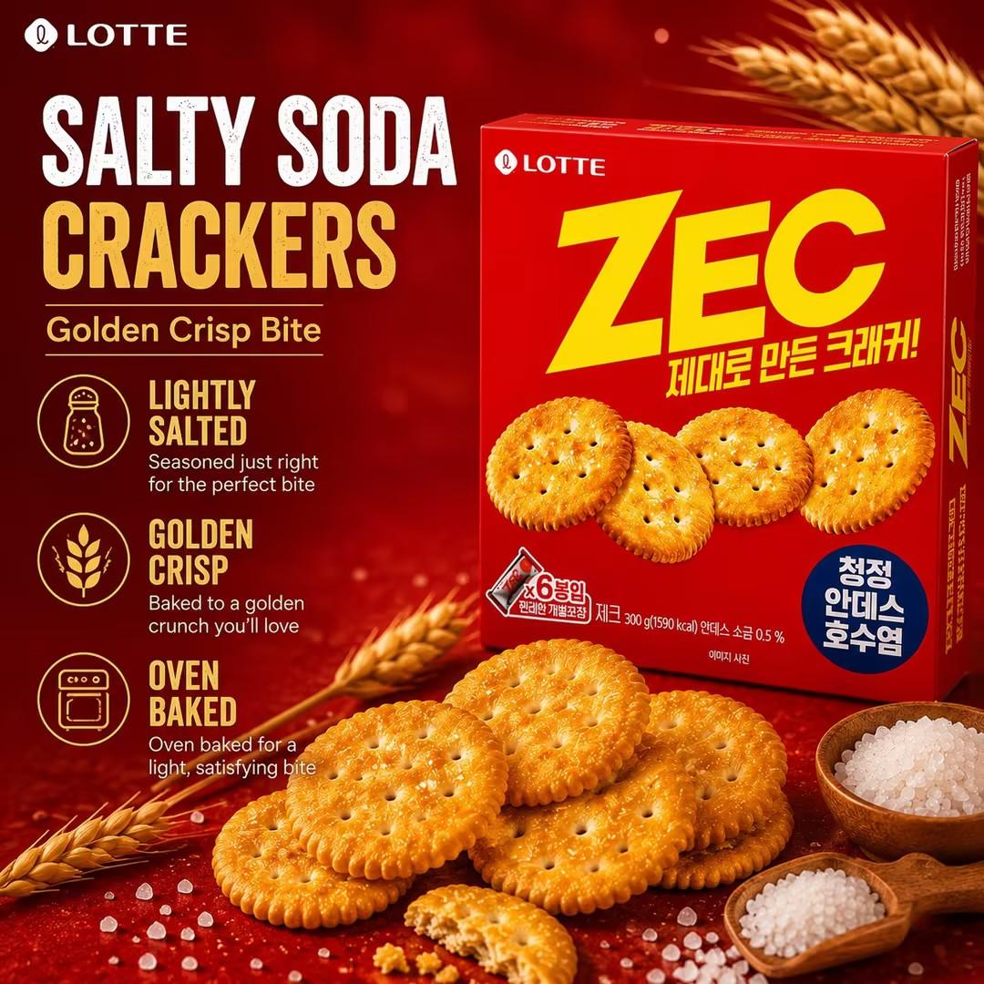 Lotte ZEC Salty Soda Crackers 300g
