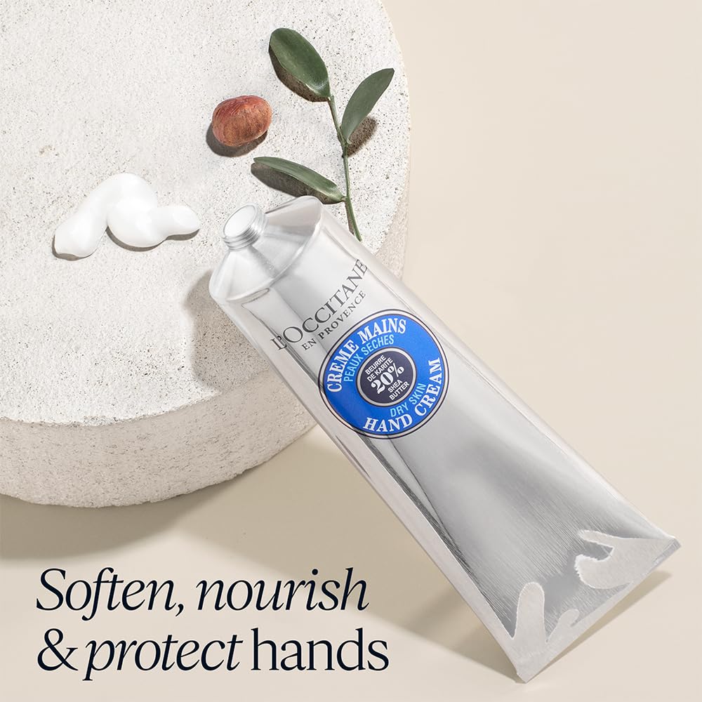 L'OCCITANE 20% Organic Shea Butter Hand Cream150ml, Nourishes & Protects Dry Hands