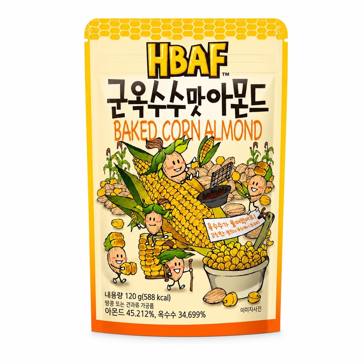 HBAF Baked Corn Almond 120g
