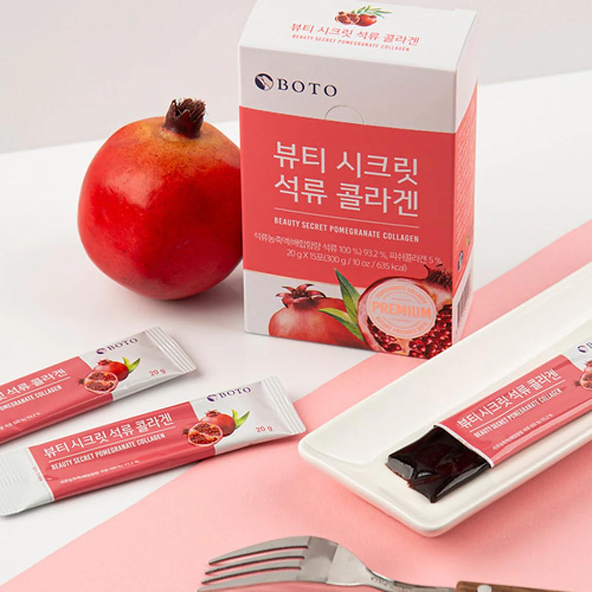 BOTO Beauty Secret Pomegranate Collagen Jelly 20g X 15 Sticks
