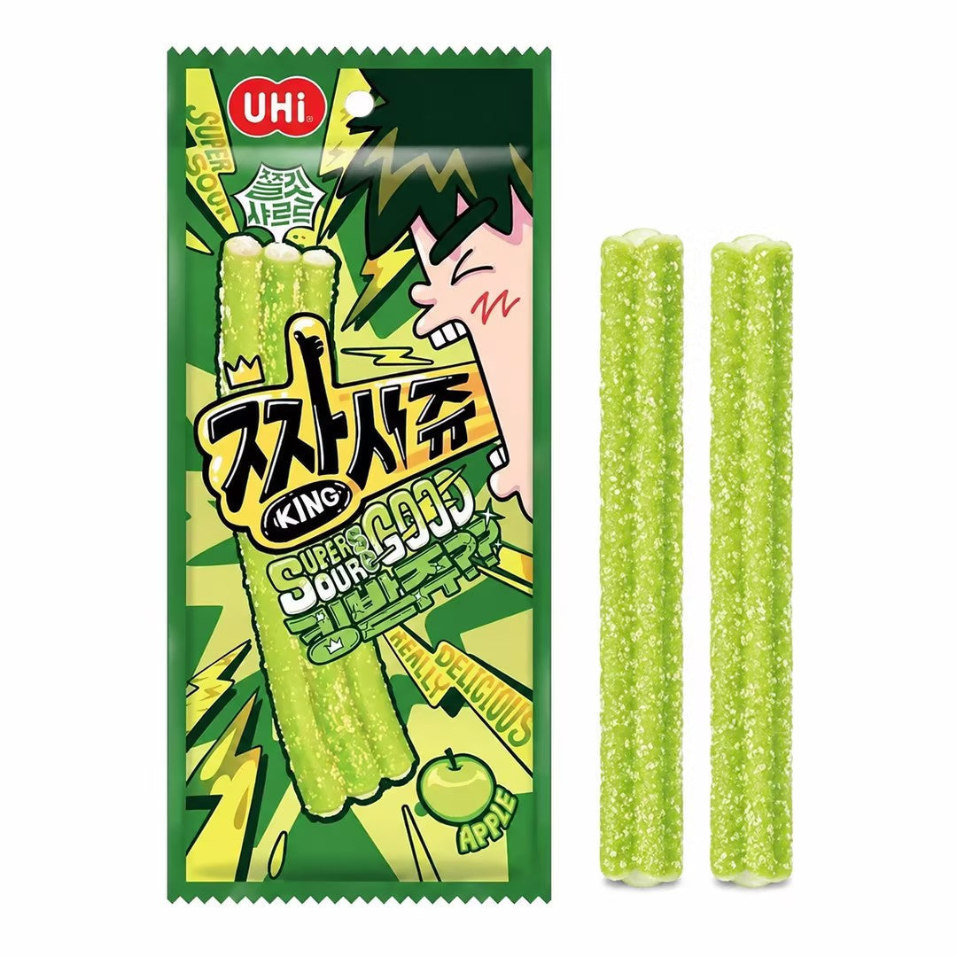 YEM Green Apple Sour Bar Gummies 40g/bag | Sour and sweet green apple flavor, chewy and soft texture, sour icing on the outside