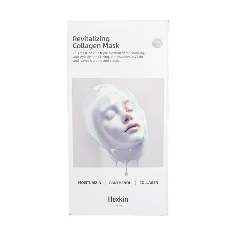 Hexkin Revitalizing Collagen Mask, 5sheets - Moisturizing | Panthenol | Anti-Wrinkle & Firming