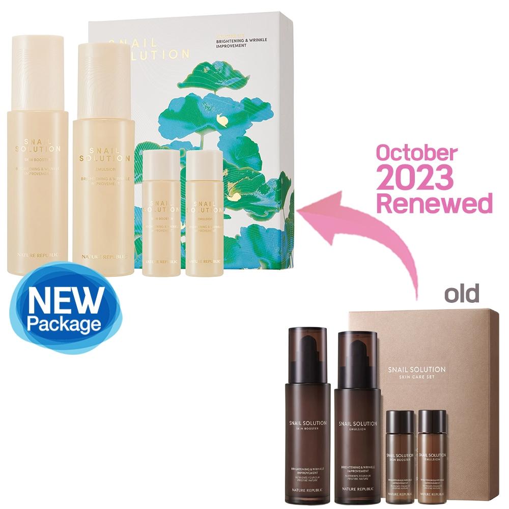 NATURE REPUBLIC Snail Solution Skincare Special Set (Skin Booster+ Emulsion +Travel set)