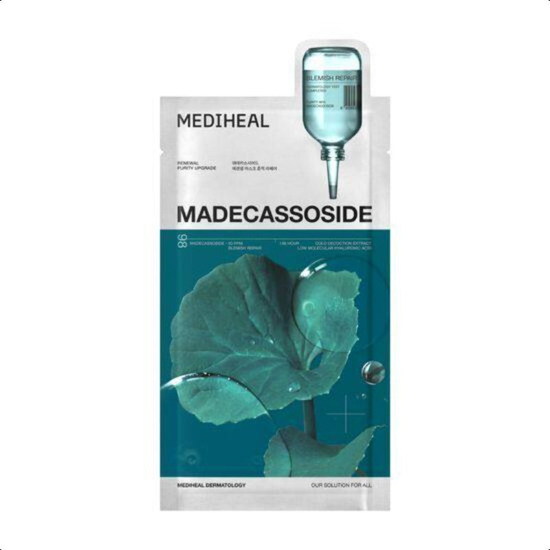 Mediheal Madecassoside Essential Sheet Mask Blemish Repair 11 Pcs.Enhancing Moisture Barrier & Skin Texture Care.