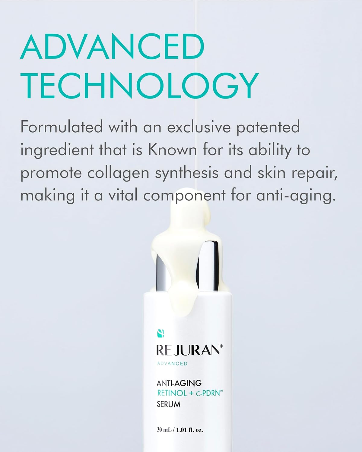 REJURAN Advanced Anti-Aging Retinol + c-PDRN serum 30ml - Boosting Facial Serum for Firmness, Radiance and Anti-Wrinkle Care with Retinol Clinically Developed