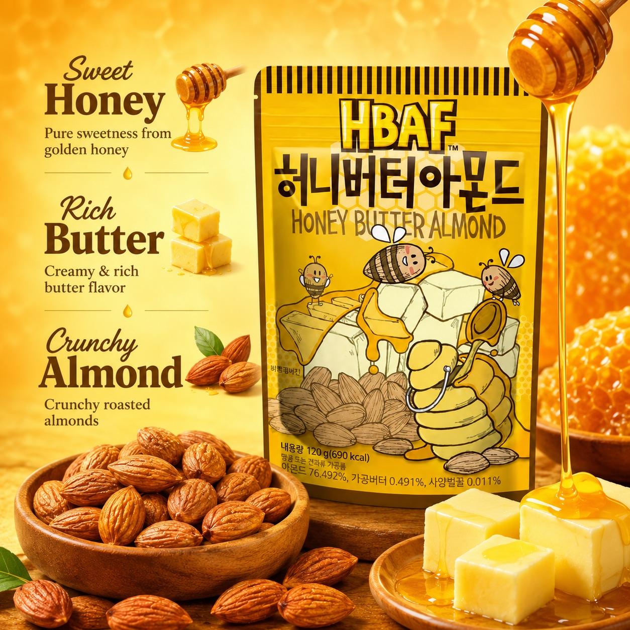 HBAF Honey Butter Almond 120g