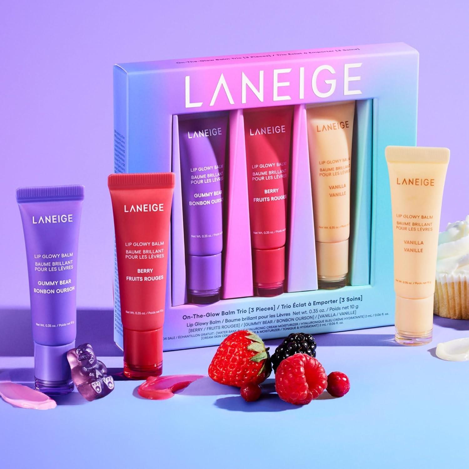 LANEIGE Lip Glowy Balm Trio Set 10g*3PCS