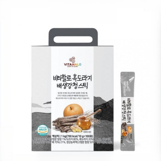 VITAHALO Black bellflower Pear Ginger Syrup Stick 1box/1kg(10g*100ea)
