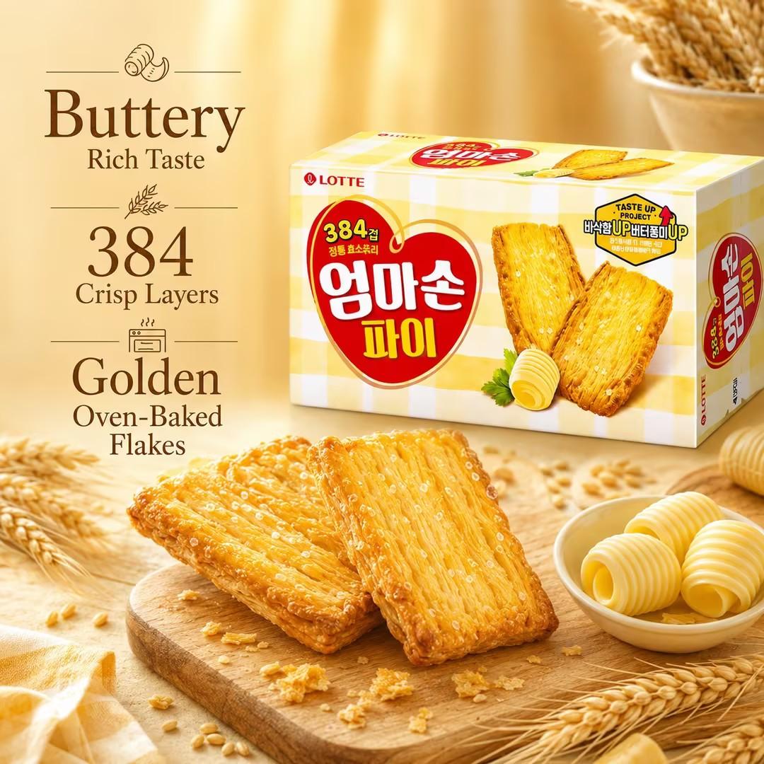 Lotte Mom's Hand Pie Biscuits 127g