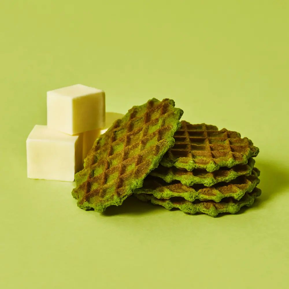 OSULLOC Premium Green Tea Waffle 72g, Crispy Jeju Green Tea Biscuit, Individually Wrapped