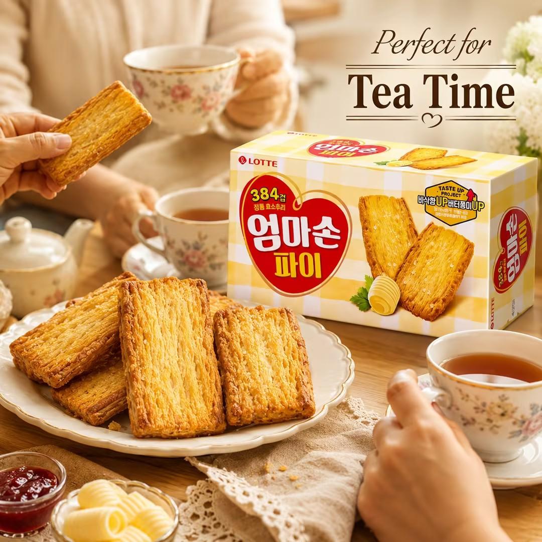 Lotte Mom's Hand Pie Biscuits 127g