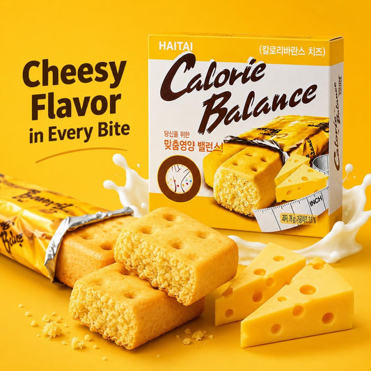 Haitai Cheese Flavored Compressed Biscuits 76g | Crispy Dense Texture, Rich Cheese Flavor, Convenient Snack
