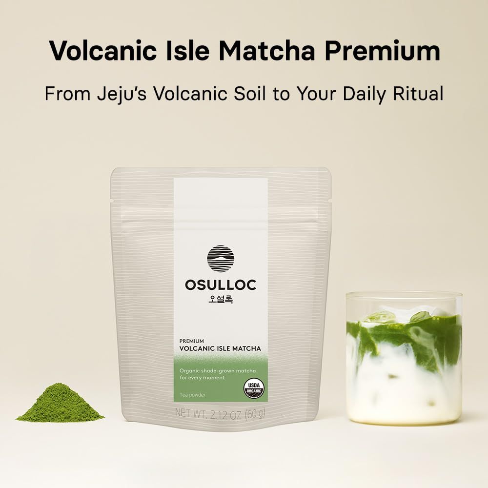 OSULLOC 济州火山有机抹茶粉 60 克 韩国进口烘焙拿铁茶道专用绿茶粉末 19.98
