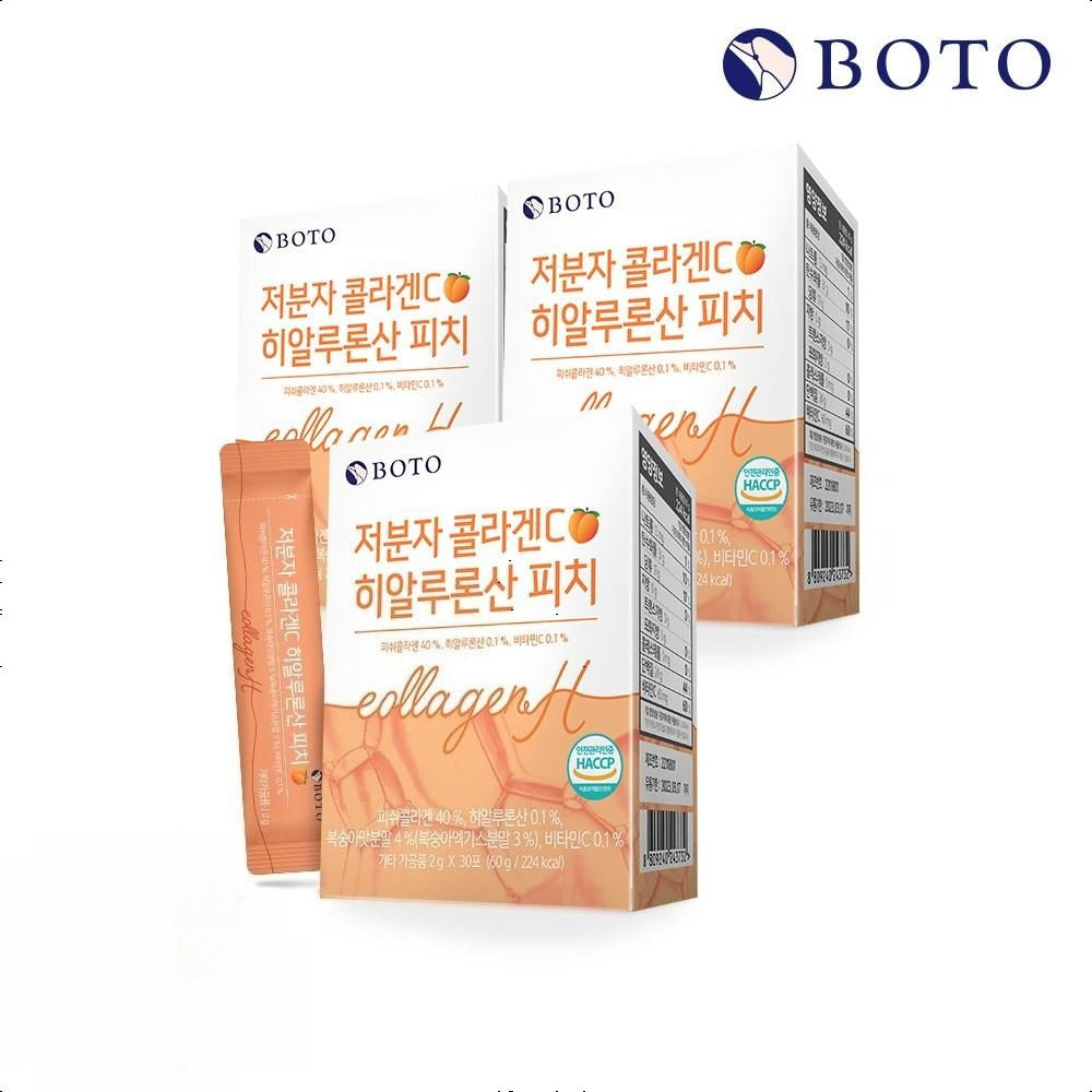 BOTO Low Molecular Collagen C Hyaluronic Acid Peach 1 box/2g*30ea