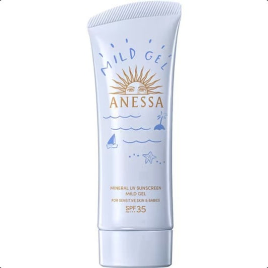 2024 New SHISEIDO ANESSA MINERAL UV SUNSCREEN Mild Gel SPF35 PA+++ 90g for Baby