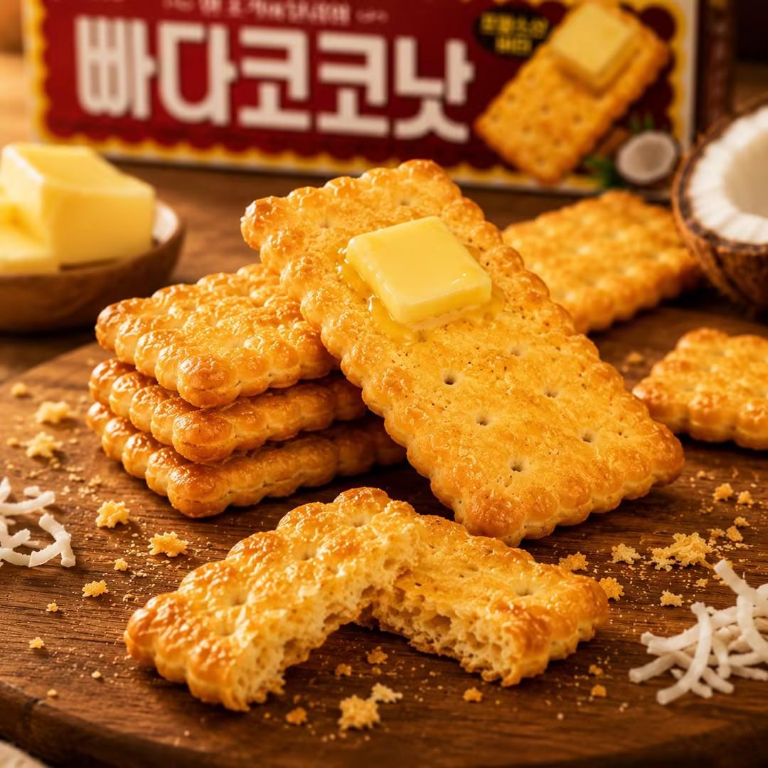 Lotte Butter Coconut Crispy Biscuits 100g