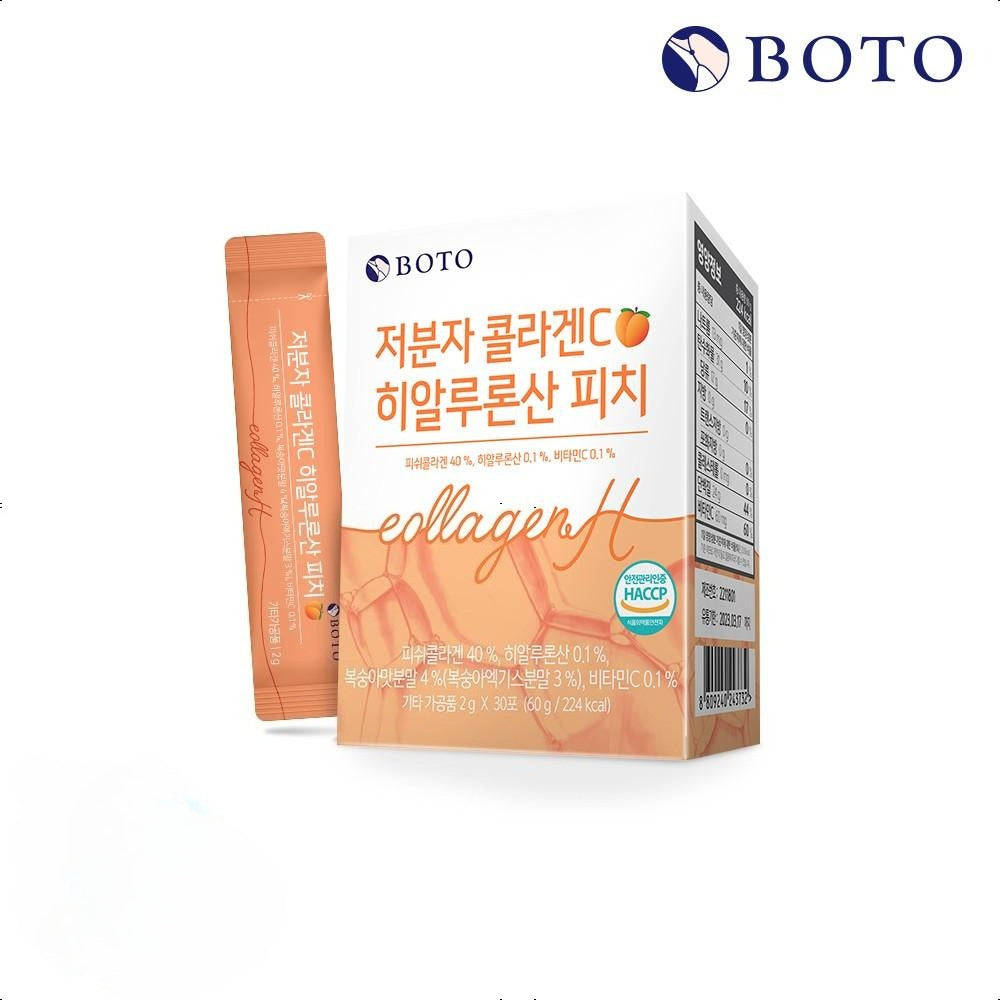 BOTO Low Molecular Collagen C Hyaluronic Acid Peach 1 box/2g*30ea