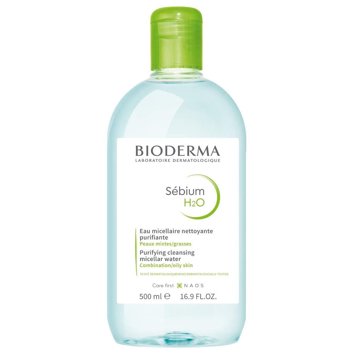 BIODERMA Sebium H2O Purifying Micellar Water Cleansing Makeup Remover For Combo to Oily Skin 500ml