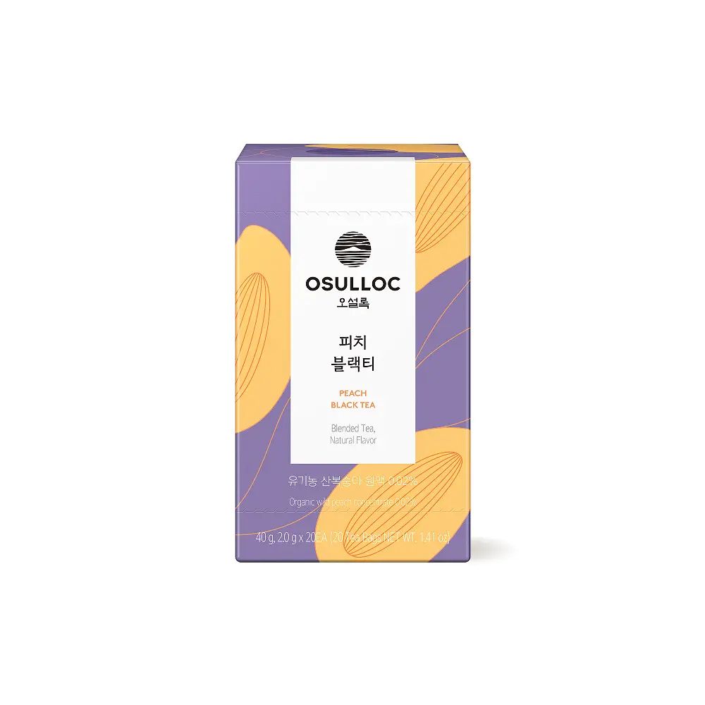 OSULLOC Peach Black Tea 2g×20 Tea Bags 40g