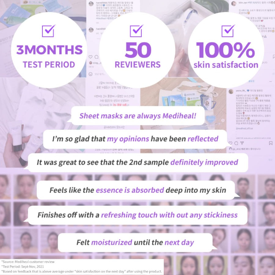 MEDIHEAL THE H.P.A Glowing Ampoule Mask Sheet 10PCS