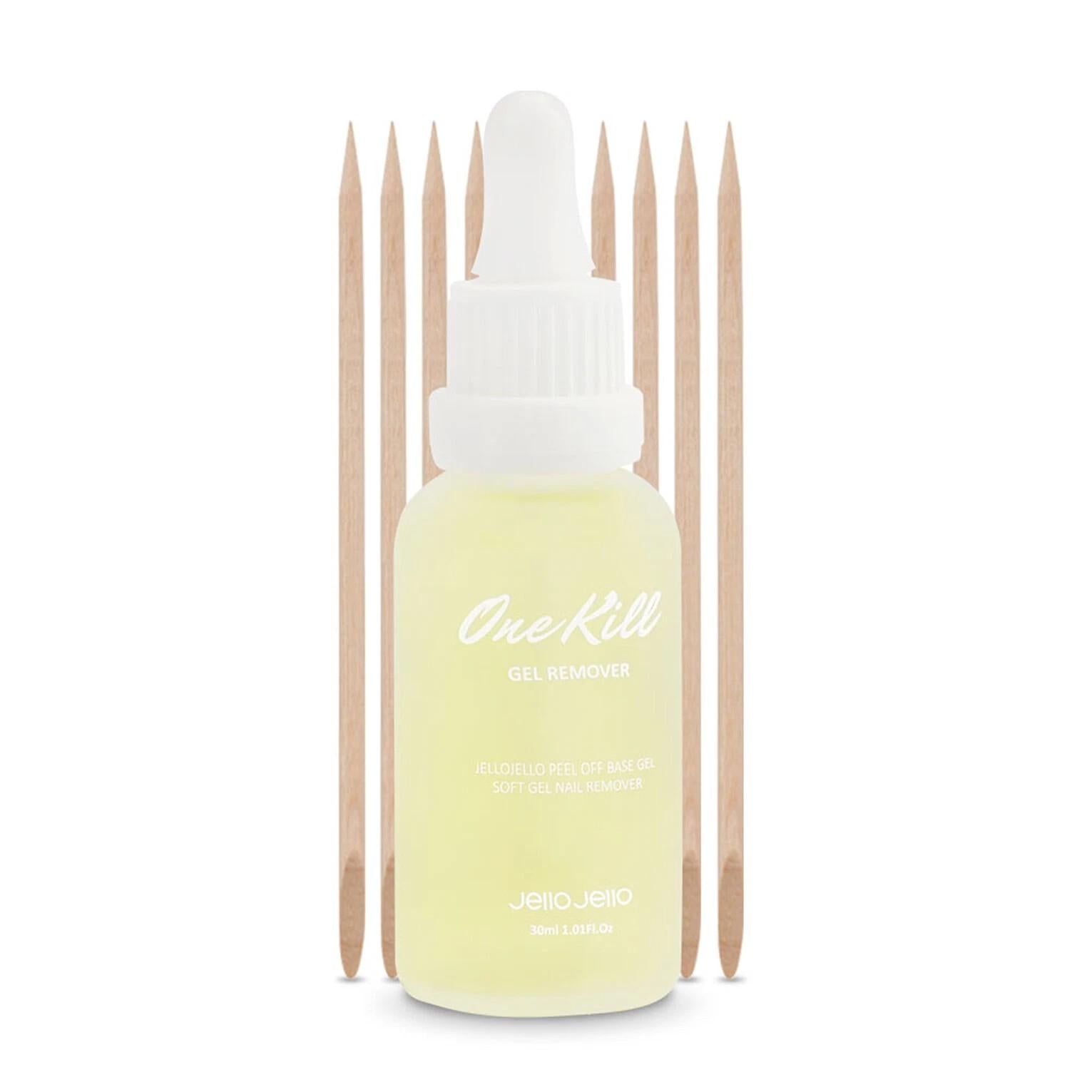 Jello Jello Peel Off Base Gel 10ml+ Exclusive One Kill Gel Nail Remover 30ml Set