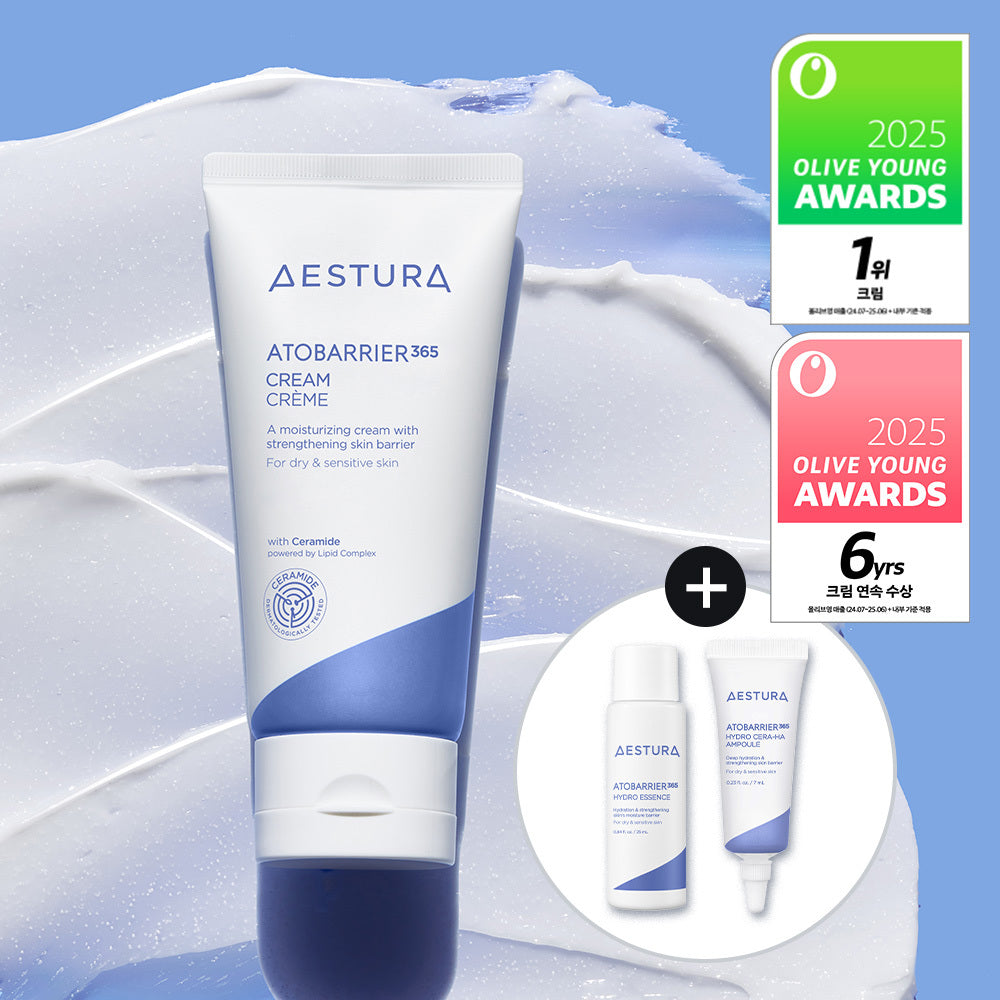 AESTURA - Atobarrier 365 Cream Set（cream 80ml + essence 25ml + ampoule 7ml)