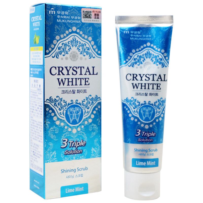 MUKUNGHWA Crystal White Shining Scrub Toothpaste, Lime Mint 110g
