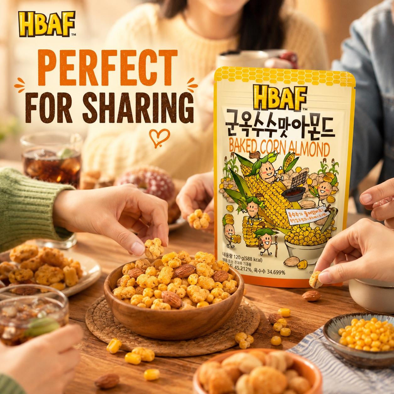 HBAF Baked Corn Almond 120g