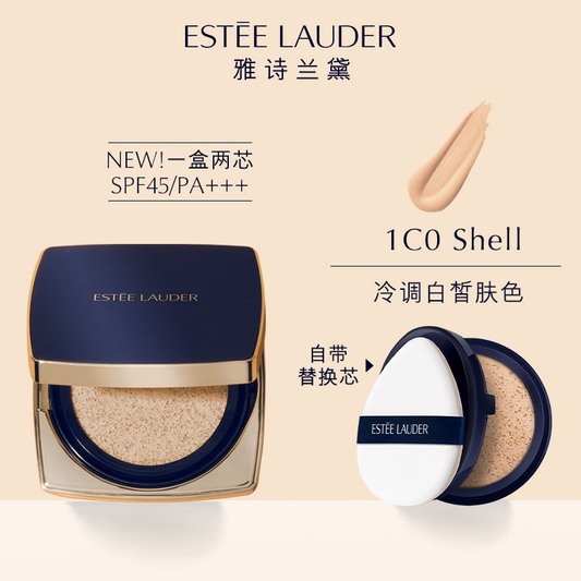 ESTEE LAUDER Double Wear Soft Glow Matte Cushion Makeup with Refill SPF 45/ PA+++ 24g #1C0