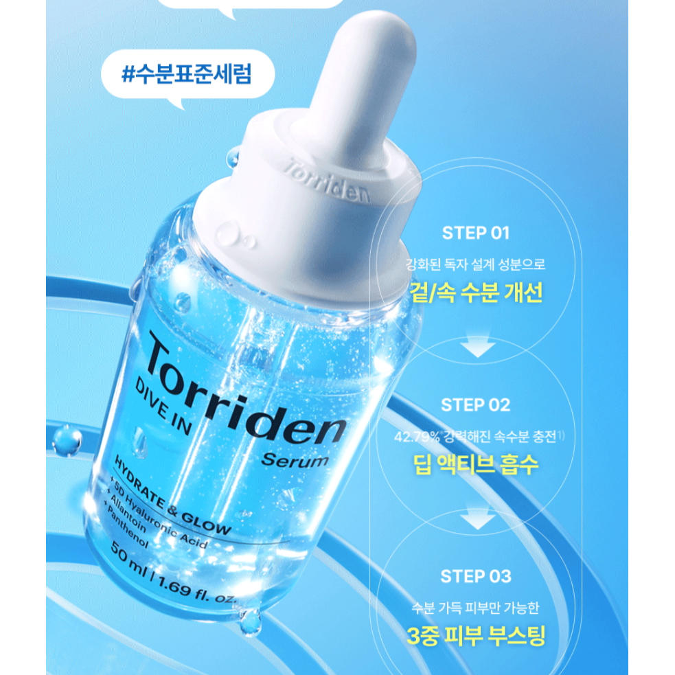 Torriden Dive In Low Molecular Hyaluronic Acid Serum 50ml NEW
