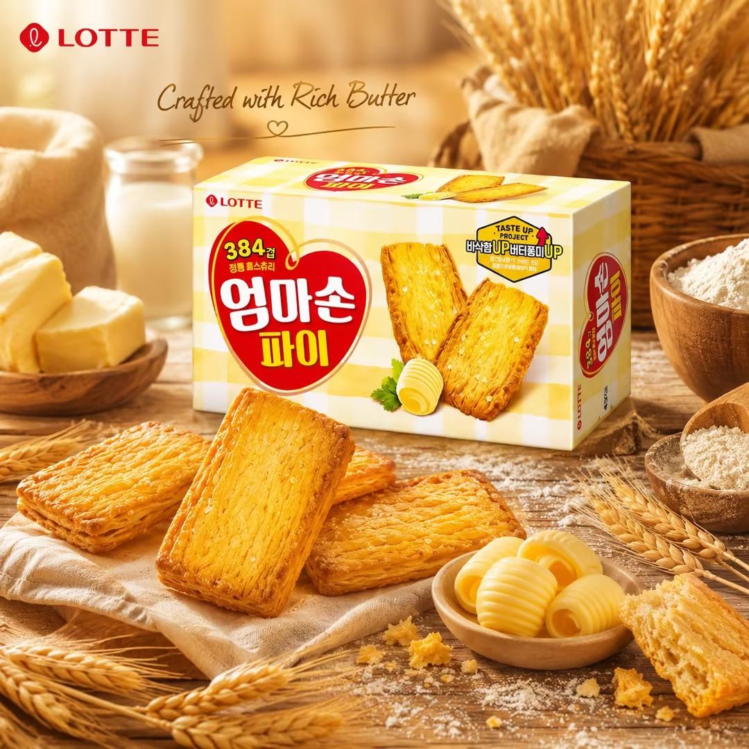 Lotte Mom's Hand Pie Biscuits 127g